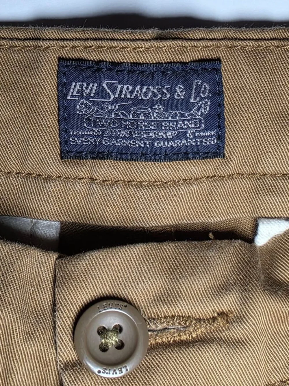 Levi Strauss Two Horse Brand Mens Caramel Brown Denim Jeans Size 30 x 32
